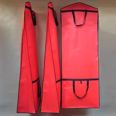 Kledinghoezen 3-pack - Kledingbeschermers - Kleding Opbergen - Ademend Materiaal - Tot 200cm - Rood