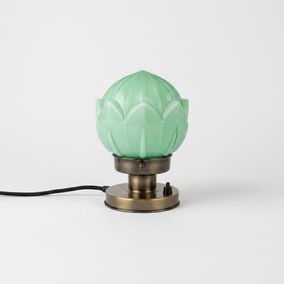Tafellamp Lotus Mint 20's Brons - Art Deco Trade