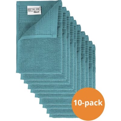 The One Towelling Gastendoek - 30x50 cm - 10 stuks - Hotelkwaliteit - 450 g/m² - 100% Gekamd katoen - Petrol