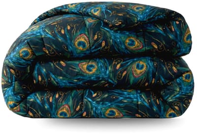 Zelesta Comfort Design Peacock Feathers 240x200cm - Dekbed zonder overtrek - 30 dagen proefslapen - Wasbaar hoesloos dekbed - Bedrukt dekbed - Dekbed met print - All Year Winterdekbed & Zomerdekbed