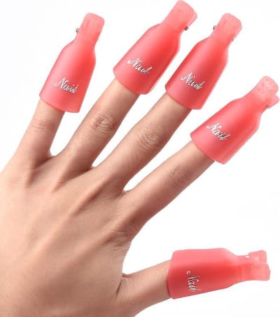 Nagellak Remover Clips, Soak off Clips Nagellak Remover Clips (10 stuks) Ideaal voor het verwijderen van soak off gellak of glitter nagellak - Roze - KELERINO.