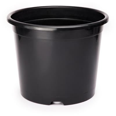 Garronda Plantenpot Bloempot - Kunststof - Rond - Plantenbak – Zwart - 1 Stuk - Zwart, 36cm H=29.5cm - GD-NIC-SBX90