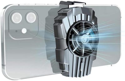 longziming -Telefoon Koeler - Mobiele Ventilator - Gaming Accessoire - Actieve Halbleiter Koeling - RGB Verlichting Effect - ABS En Metaal - Ultrasstil Design - Verlengt Accuduur - 1 Stuk