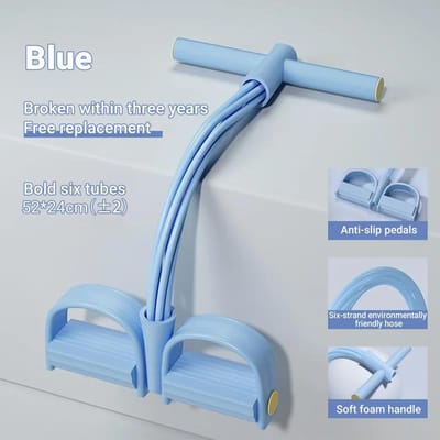 Bande de résistance élastique à 1/6 tube pour Yoga Fitness Gym Sports Exercices Corde de tension multifonctionnelle Tire-pédales Entraînement rose
