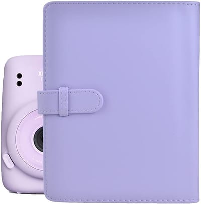 256 Pockets Foto Album voor 3" Film - Geschikt voor Fuji Instax Mini Camera's - PU Leer Paars