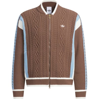 Adidas Originals Cardigan Rs U Logo Drie Strepen Vintage Losvallend Lange Mouw Gebreide Trui Unisex Cardigans KS5963 2XL brown