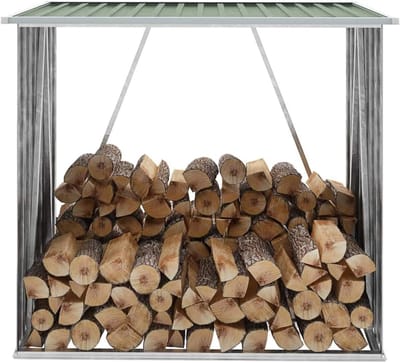 Tuinhuis - Opbergschuur - Hout Opslaan - Verzinkt staal - 163 x 83 x 154 cm - Groen