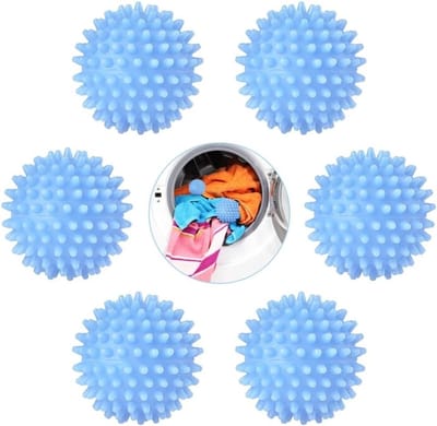 Herbruikbare Wasballen voor Wasmachine en Droger - 6 Stuks - Tijdbesparende Accessoires voor Zachte en Schone Kleding, Ideaal voor Wassen en Drogen