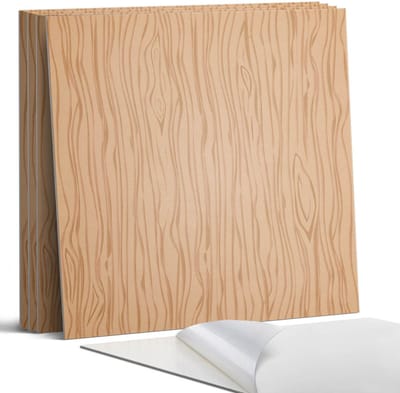 Coloray Wandpanelen Zelfklevend - Houtachtig patroon Zelfklevende Wandpanelen - 50 cm x 50 cm - Beige Wandpaneel PVC - 4 stuks - Texturen Wandpanelen Zelfklevend - Wandpanelen Keuken - Wandpaneel Badkamer