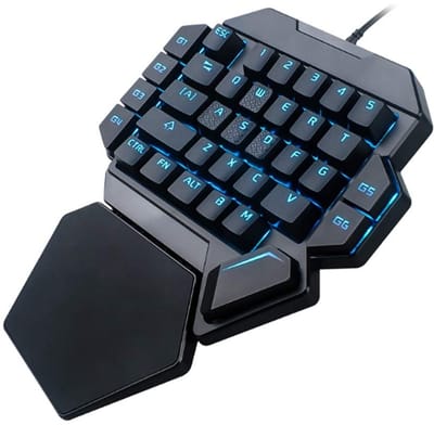 Dailygoods- Gaming Toetsenbord Draagbaar - Mechanisch Toetsenbord - RGB Achtergrondverlichting - 35 Toetsen - Macro-definitie Functie - 9 Achtergrondverlichtingskleuren