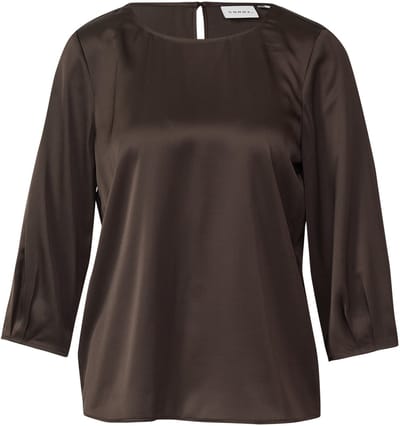 Satijnen Blouse met 3/4 Mouwen en Fijne Plooien Dames COMMA