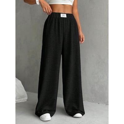 Casual broek voor dames in de lente en herfst Nieuw ontwerp Losse sportbroek L black