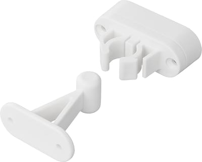 ProPlus Deurvanger met Flexibele Klem - Camper Deurstop - Deurklem - Deurhouder - Simpele en Snelle Montage - Veilig en Eenvoudig deur open - Scharnierfunctie - Flexibele Caravandeurhouder - 2-delig - Wit