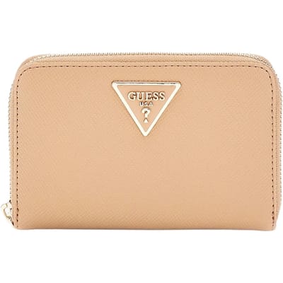 GUESS Portemonnee Laurel SLG Medium Zip Around Wallet Beige Lichtbruin
