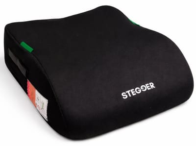 Zitverhoger - Kinderzitje - Stoelverhoger - Zitverhoger Auto - Autostoeltje - Zwart - 39x31x15cm - STEGGER