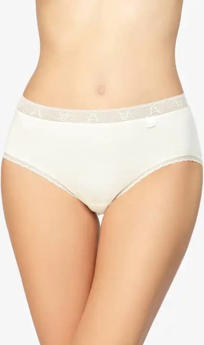 Hipster dames 3268 kant - Kanten dames onderbroek wit - Katoen - Wit / XL