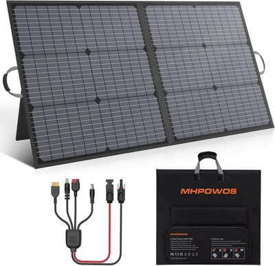Draagbaar Zonnepaneel 100W - IP67 Waterdicht en Opvouwbaar voor Kamperen
