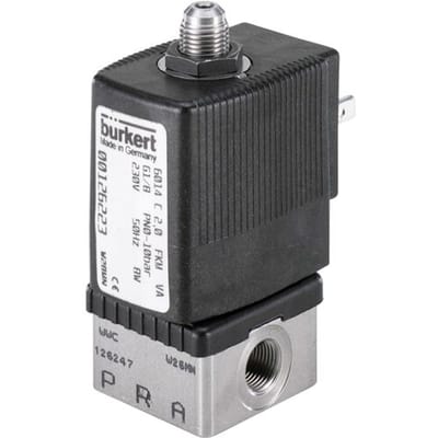 Magneetventiel 3/2-weg NPT 1/4'' Universeel RVS FKM 0-6bar/87psi 24VDC 6014 326605