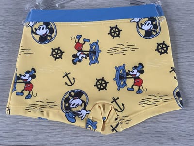 Mickey Mouse Zwembroek - Maat 98 - Geel - Zwemboxer - Strak model - Disney