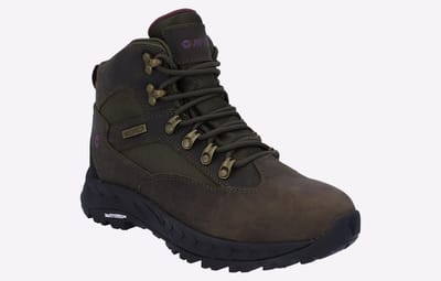 Hi-Tec Euro Trail Leren Wandelschoenen Voor Dames In Khaki