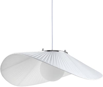 Kosilum - Odalia - Hanglamp - Wit/Zilver - Metaal en glas