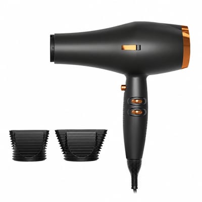 Professioneller Haartrockner - 2400 W - hoher Luftstrom - 3 Geschwindigkeitsstufen mit Kalt- und Warmluft - Konzentrator- und Diffusordüse