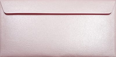 Lange Enveloppen DL 110x220mm Parelroze 120g Rechthoekige Sluiting (Lijm of Zelfklevend)
