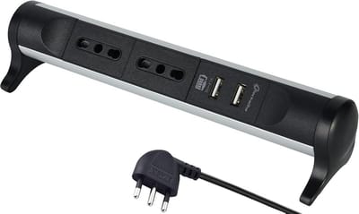 Tafelcontactdoos met 2 Stopcontacten en 2 USB-Poorten (2.1A)