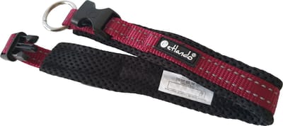 Petlando Hondenhalsband Outdoor Aubergine&Zwart - Klikhalsband - Xs 35-40x2 Cm