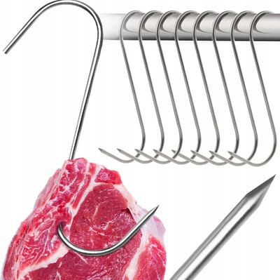 15 Stuks - Vleeshaak - Vleeshaken voor ophangen - Rookhaak - Meat Hook - S Haak - Ophanghaken - LOUZIR