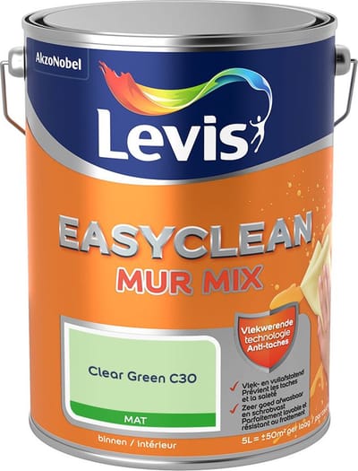 Levis - Easyclean Mur Mat Mix - Clear Green C30 - Mengverf - 5 L