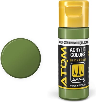 AMMO by Mig Jimenez Hobbyverf Acrylverf - MIG 20081 ATOM - Resedagrun RAL6011 - Acryl - 20ml Verf flesje - 20 ml