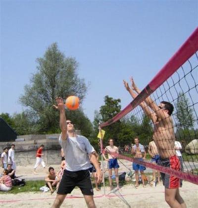 Amigo Beachvolleybalnet Recreatie Zwart/roze850 X 100 Cm