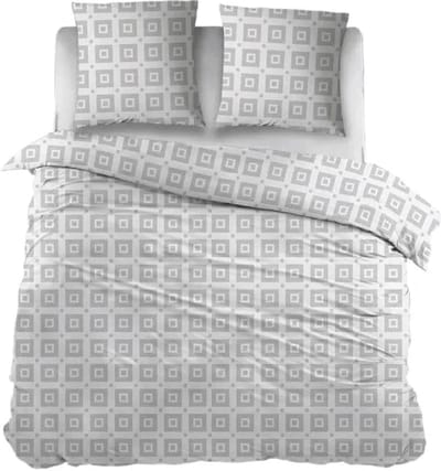 Sleepnight Dekbedovertrek Flanel Ilse Grijs - 270 x 200/220 cm + 2 kussenslopen - [Grijs]