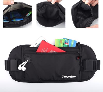 Heuptas /paspoorthoes/ paspoortetui/ Reisportemonnee/ Telefoontas Multifunctioneel paspoorttas FT1 Zwart