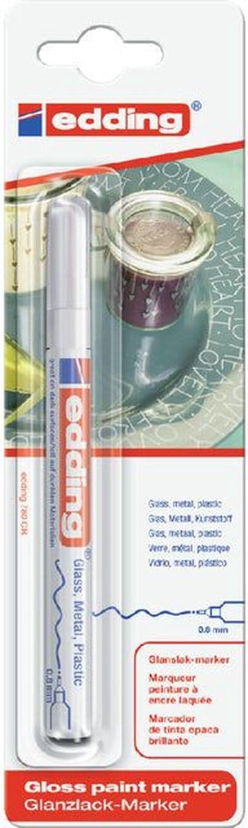 Paintmarker edding 780 oliebasis 0.8mm wit bls | 10 stuks