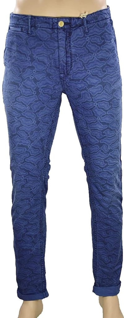 Scotch & Soda Theos - Blauw gebloemd - Maat W31-L34