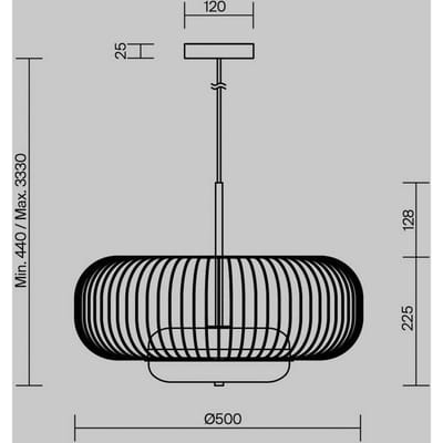 Maytoni LED hanglamp Levitation, Ø 50 cm, messingkleurig