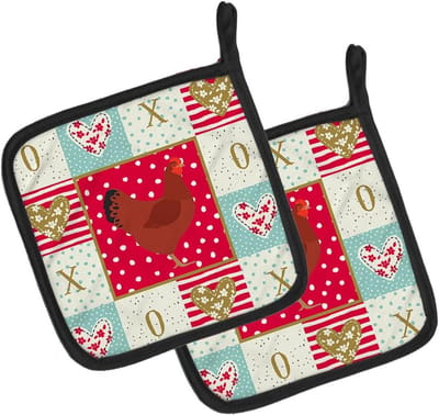 Keuken pannenlappen - Ovenwanten set - Veilig koken - Hitte reflecterende laag - 7.5x7.5 inch - Multicolor