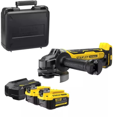 Stanley SFMCG700M2K FATMAX® V20 Accu Haakse Slijper 125mm Brushless 18V 4.0Ah in koffer