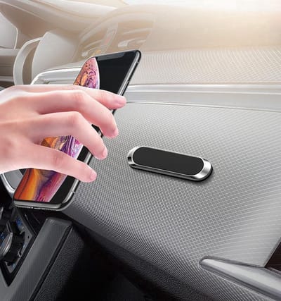 Knaak Magneet Telefoonhouder Auto - Universele Magnetische Dashboard Houder 360° Draaibaar - Zilver