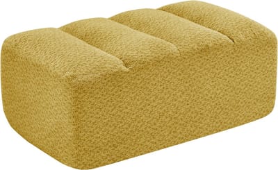 Gele Poef - Frameloze Modulaire Voetenbank Geel - Comfortabele Hocker Zonder Montage - 104x61x45 cm - Ergonomisch - Woonkamer Geel