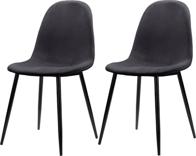 Monza-Eetkamerstoel - 2 Pack - Antraciet