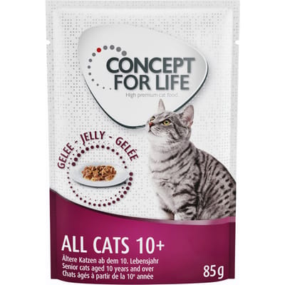 24x85g All Cats 10+ in Gelei Concept for Life Kattenvoer