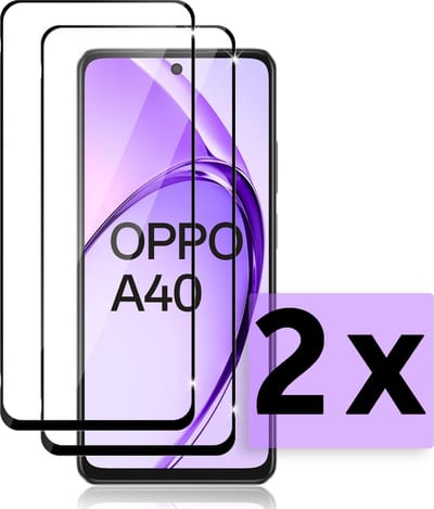Casemania Glas Geschikt voor Oppo A40 / A40m / A60 5G Screenprotector Glas Gehard - Tempered Glass - Volledige Bescherming - 2 Stuks