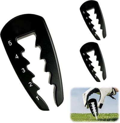 2 stuks Golf tee hoogteversteller - Hulpmiddel voor het aanpassen van de tee hoogte - Golf trainingshulpmiddel - Verstelbare tee hoogteverhoger - Hoogtemeetapparaat - Geschikt voor golfballen - Zwart
