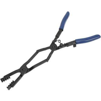 Pince à collier de serrage à long bec universelle en métal à prise confortable à pointe coupante croisée pour l'entretien automobile black