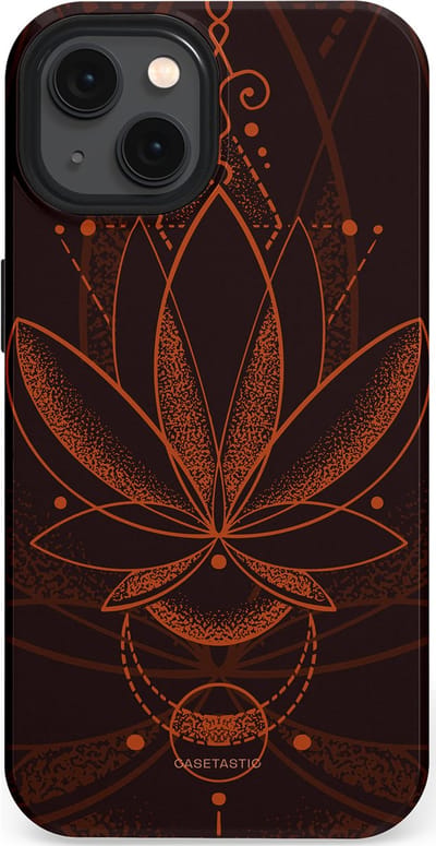 Casetastic Hoesje Geschikt voor Apple iPhone 13 Magsafe - Stijlvolle Beschermende Duo-layer Case - Lotus Groei