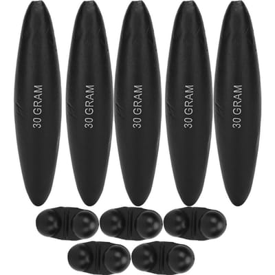 5 Pièces Flotteurs Portables en EVA pour Poisson-chat et Accessoires de Pêche avec Sonnette Haute Résistance Noir 30g gray