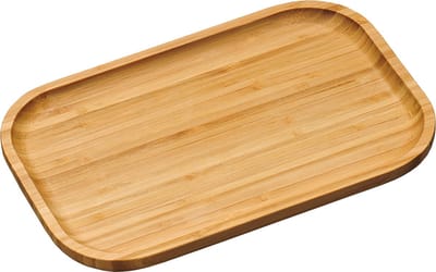 Kesper Dienblad - bamboe hout - opstaande rand - 30 x 20 cm - Dranken serveren - Serveerbladen/dienbladen